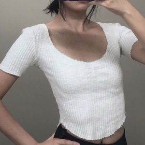 zara ribbed top